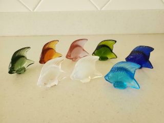 Lalique Fish - Group Of 8 - All Different