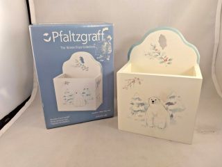Pfaltzgraff Winter Frost Wooden Card And Letter Holder