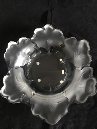 Iconic Lalique Crystal Capuccines 12” Centerpiece Bowl