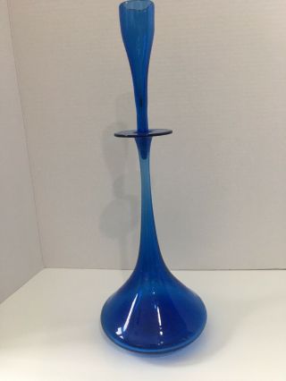 Blenko Shot Glass Decanter Blue 6027