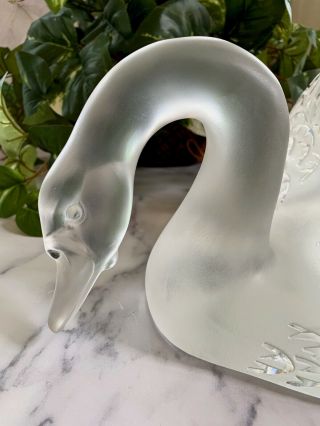 Lalique Head Down Swan Signed Guaranteed Authentic Retail $7,  500 3