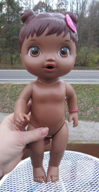 Hasbro Baby Alive 2015 Drink And Wet Doll Brunette W/ Brown Eyes Nude - Hispanic