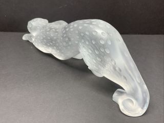 VTG Lalique Frosted Heavy Crystal Zeila Panther Signed 5 LB Retail $2,  300 3