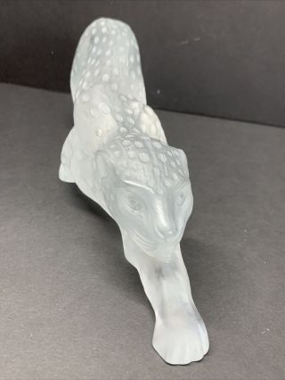 VTG Lalique Frosted Heavy Crystal Zeila Panther Signed 5 LB Retail $2,  300 6