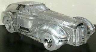 1984 Daum France Crystal " Riviera Coupe / Bugatti " Car Sculpture