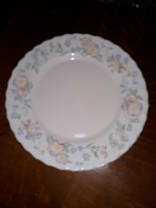 4 Arcopal Champetre Dinner Plates,  3 France Pink Blue Flowers Scalloped Rim