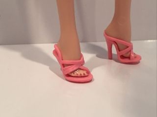 Barbie Model Muse Rose Splendor Strappy High Heel Sandals Shoes Accessoryl