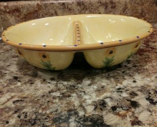 Pfaltzgraff Pistoulet 10 " Oval Divided Serving Bowl Crate