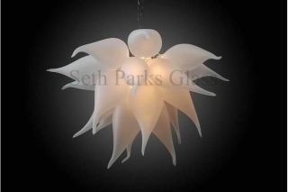 Hand Blown Glass Chandelier By Seth Parks