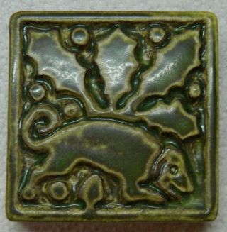 Motawi Tileworks Medieval Dog 3 " X 3 " Art Tile