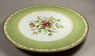 Green and Gold Butterfly Roses 10 3/4 Inch Dinner Plate 3