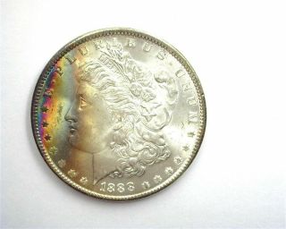 1888 Morgan Silver Dollar Gem,  Uncirculated,  Iridescent Toning