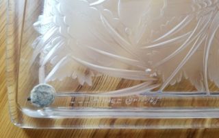 Vintage LALIQUE French Crystal Perdrix Partridge Bird Vanity Tray Retail $2,  475 2