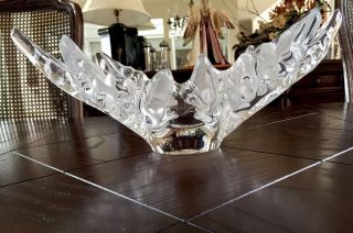 Lalique Champs Elysees Large Centerpiece French Crystal Bowl