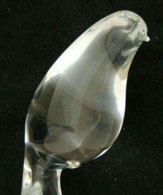 Steuben Art Glass Parrot on Sterling Silver Ring Mobile Ornament 4