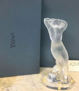 Lalique Danseuse Bras Leves Dancer Arms Up Crystal Statue W/ Box 11908