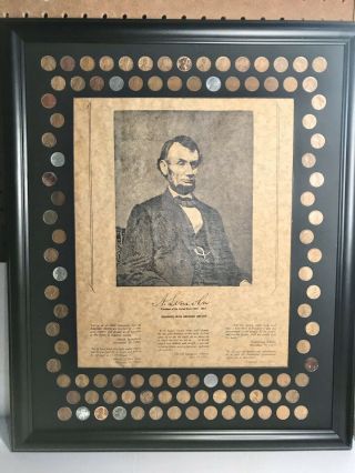 United States Commemorative Gallery Abraham Lincoln Full Of Wheat Pennies