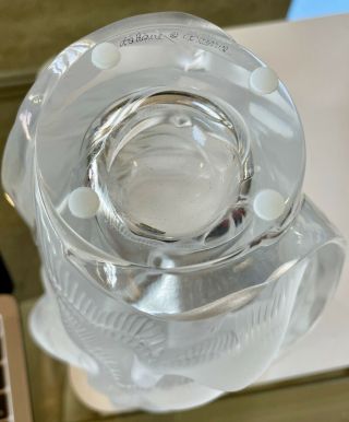 Lalique Crystal Martinets Vase,  Signed,  Authentic (Martinet) Retail $2800 6
