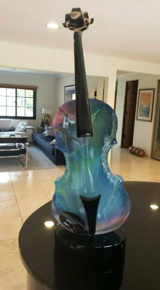 Dino Rosin Murano Glass Large Violin Sculpture