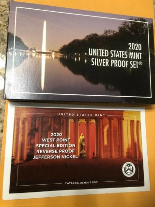 2020 Silver Us Proof Set With W Nickel Fresh From The Never Opened.