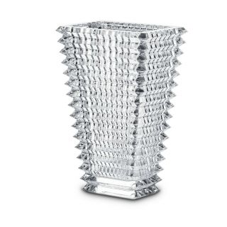 Baccarat Crystal Eye Vase - Rectangular 8 " H - Brand New/