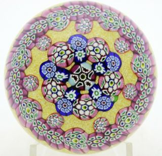 Wonderful Paul Ysart Colorful Millefiori Canes Art Glass Paperweight