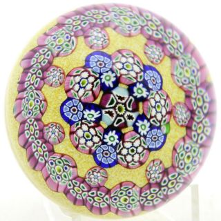 Wonderful PAUL YSART Colorful MILLEFIORI CANES Art Glass PAPERWEIGHT 2