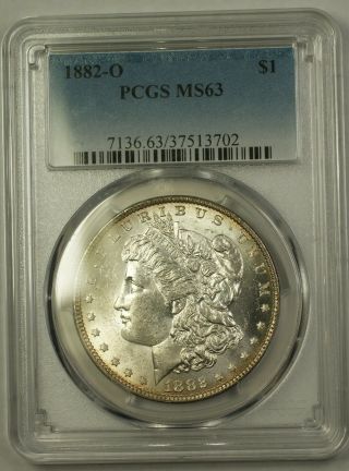 1882 - O Morgan Silver Dollar $1 Coin Pcgs Ms - 63 (23)
