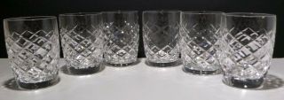 Vintage Waterford Crystal Comeragh (1973 -) Set Of 6 12 Ounce Tumblers 4 3/8 "