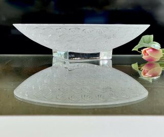 Lalique Agadir Heavy French Crystal Bowl 11.  8 " Diameter