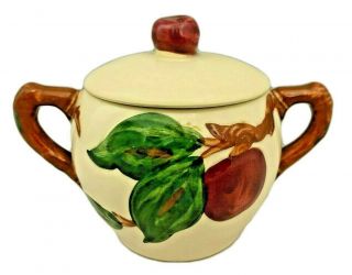 Vintage Franciscan Apple China - Sugar Bowl W/ Lid 3 " - 1940s Backstamp