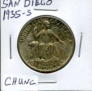 1935 - S 50c San Diego Commem Half Dollar In Choice Uncirculated 02004