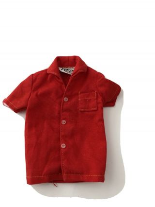 Vintage Mattel Ken Doll Pak Red Short Sleeve Shirt