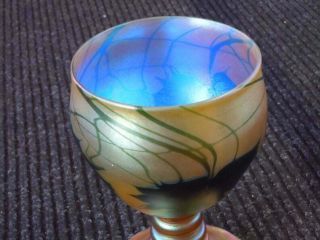 Tiffany Studios Favrile Glass Goblet LCT Y9240 Vines Leaves Branches 2