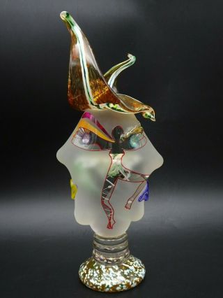 Kurt And Lynda Carlson Abstract Art Glass Sculpture,  Man/woman 2002