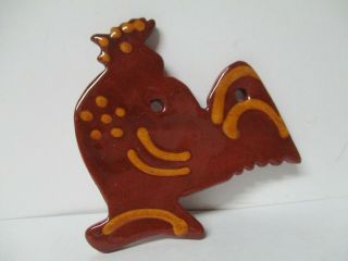 Foltz Redware Pottery Christmas Ornament - 3 1/2 " T Rooster