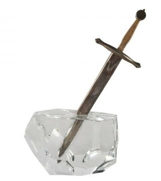 Steuben " Excalibur " Crystal Paperweight With Letter Opener