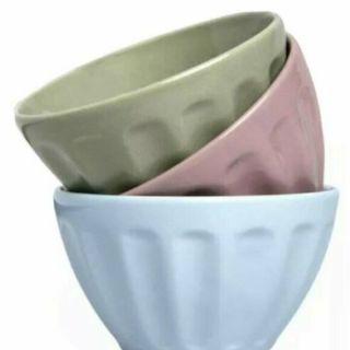 Pier 1 Mini Ceramic Prep Bowls 3 Colors (pink/rose,  Green/mint,  Blue/sky)