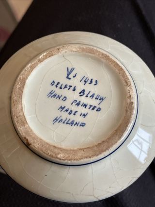 Vintage Delft Flow Blue Creamer porcelain Made In Holland 2