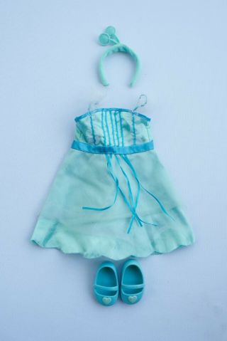 Blue Satin Dress Set For 18 Inch Doll