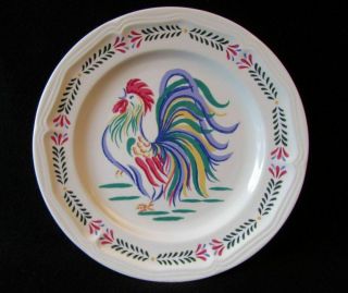 Century Stoneware SUNRISE ROOSTER French Country Dinner Plate 10 1/2 