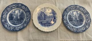 Liberty Blue Set Of Two And One English Abbey Blue Plate Makes Display