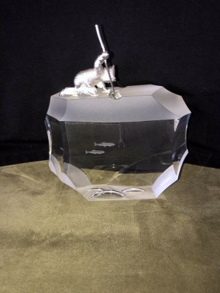Steuben Glass Arctic Fisherman Ice Sculpture 1023 James Houston