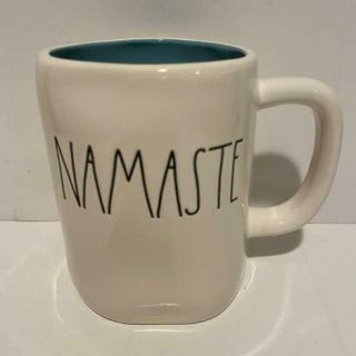 Rae Dunn Namaste Coffee Tea Mug Cup - Ceramic Off White Inside And Out