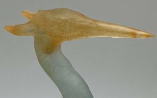 Daum Great Heron Glass Sculpture Signed Daum On Bottom - 9 - 3/4” Tall 3