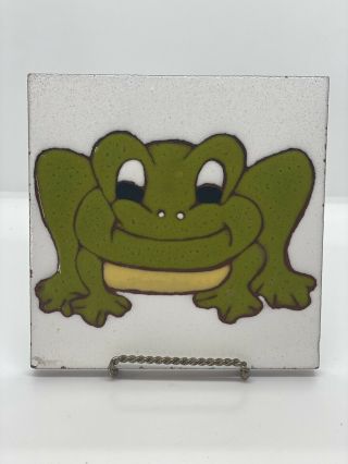 Mid Century Modern Frog Tile 1970.  Retro