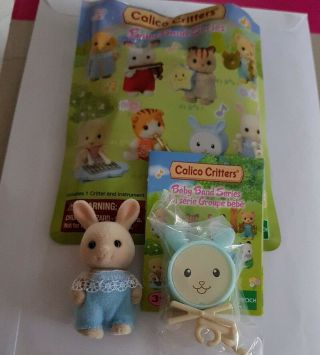 Calico Critters Sylvanian families Baby Band Henry Sweetpea rabbit & drum toy 3