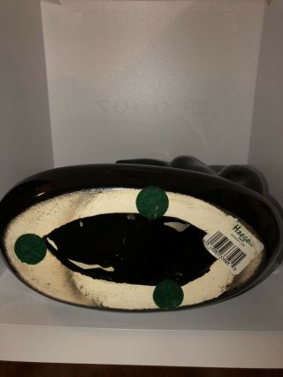 MCM Black VINTAGE Royal Haeger Cat Sculpture Fish Bowl Figurine 2