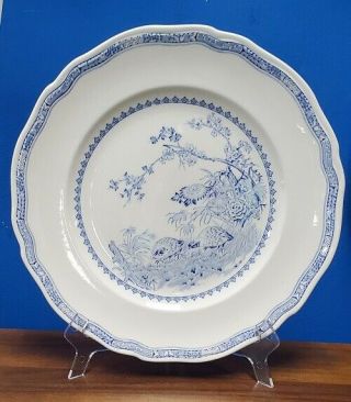 Furnivals England Blue Quail Dinner Plate 10 - 1/4 " Crazing