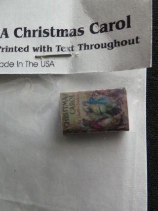 Tiny Details Dollhouse Miniature A Christmas Carol - Printed Text Throughout